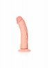 Krzywy penis dildo na mocnej przyssawce 15 cm
